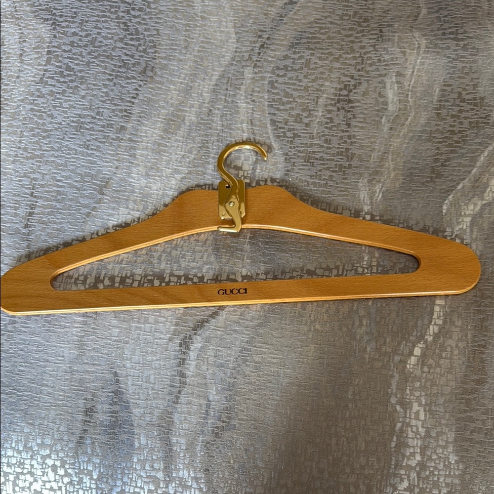 Gucci Wooden Hanger with Gold Hook